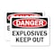 Signmission Explosives Keep Out Danger Sign, Vinyl Decal, 10in W x 7in L, 2PK OS-2PACK-DS-D-710-L-19351 - alternate 1